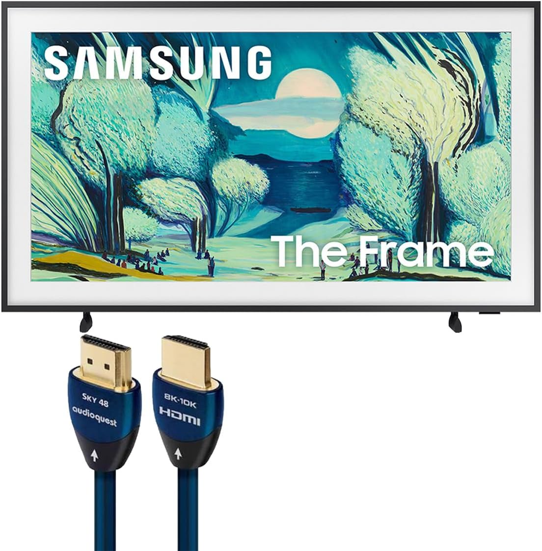 Samsung QN43LS03FAFXZA LS03FA 43 Inch 4K QLED Frame TV with AudioQuest Sky 3m HDMI Cable
