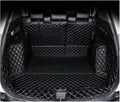 Custom Deluxe Leather Full Rear Trunk Tray Liner Cargo Mat Floor Protector Foot Pad Mats Compatible with XRV VEZEL 2015-2019(Yellow)
