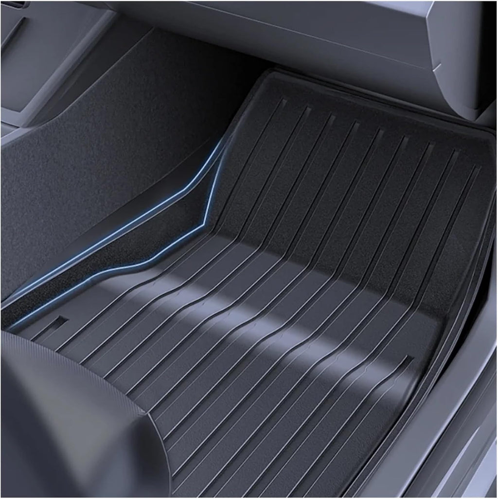 Floor Mats 2024 Compatible with Tesla Model 3 Highland,TPE All Weather Protection Cargo Liner Floor Mats and Cargo Trunk Mats Accessorie(M3 2024 8pcs)