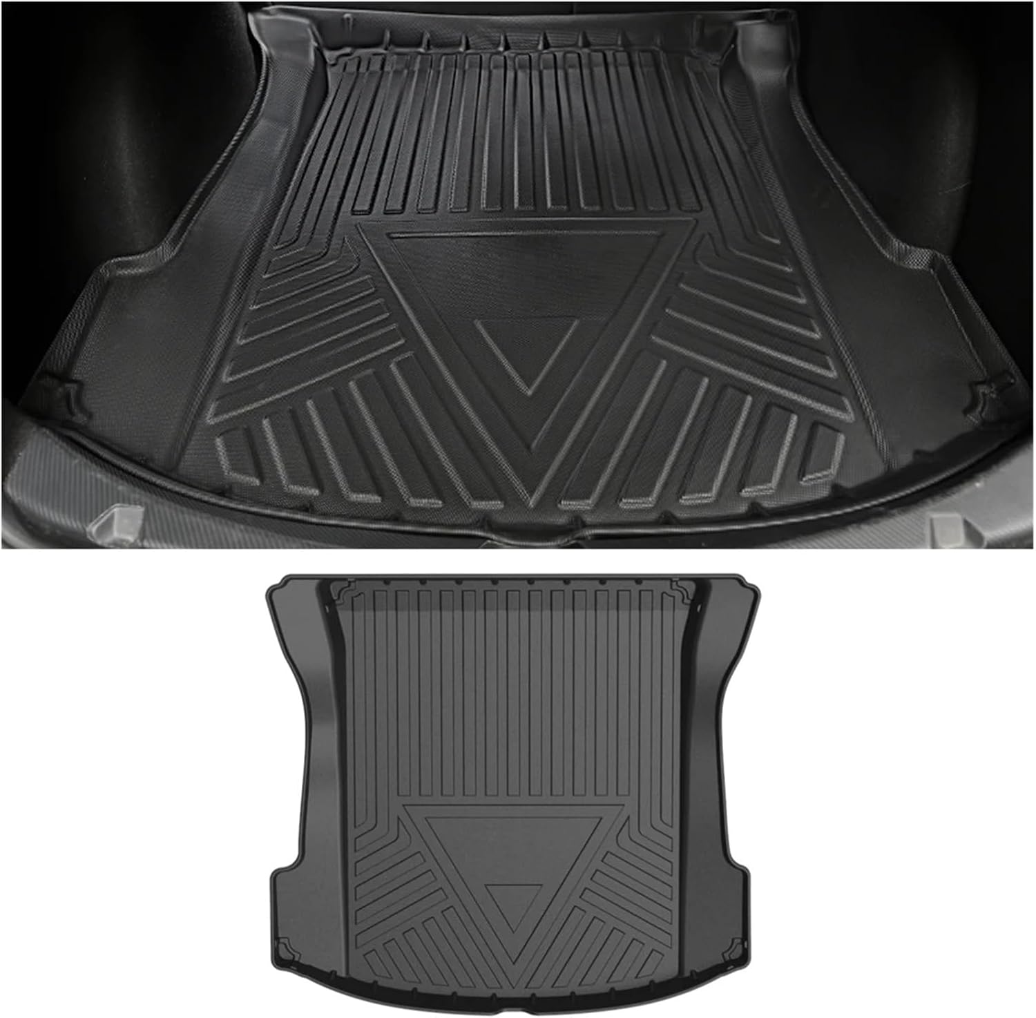 Car Compatible with Tesla Model 3 2017-2022 Car Floor Mats All-Weather Non-Slip TPE Foot Mats Cargo Liner Pad Waterproof Trunk Tray Accessories