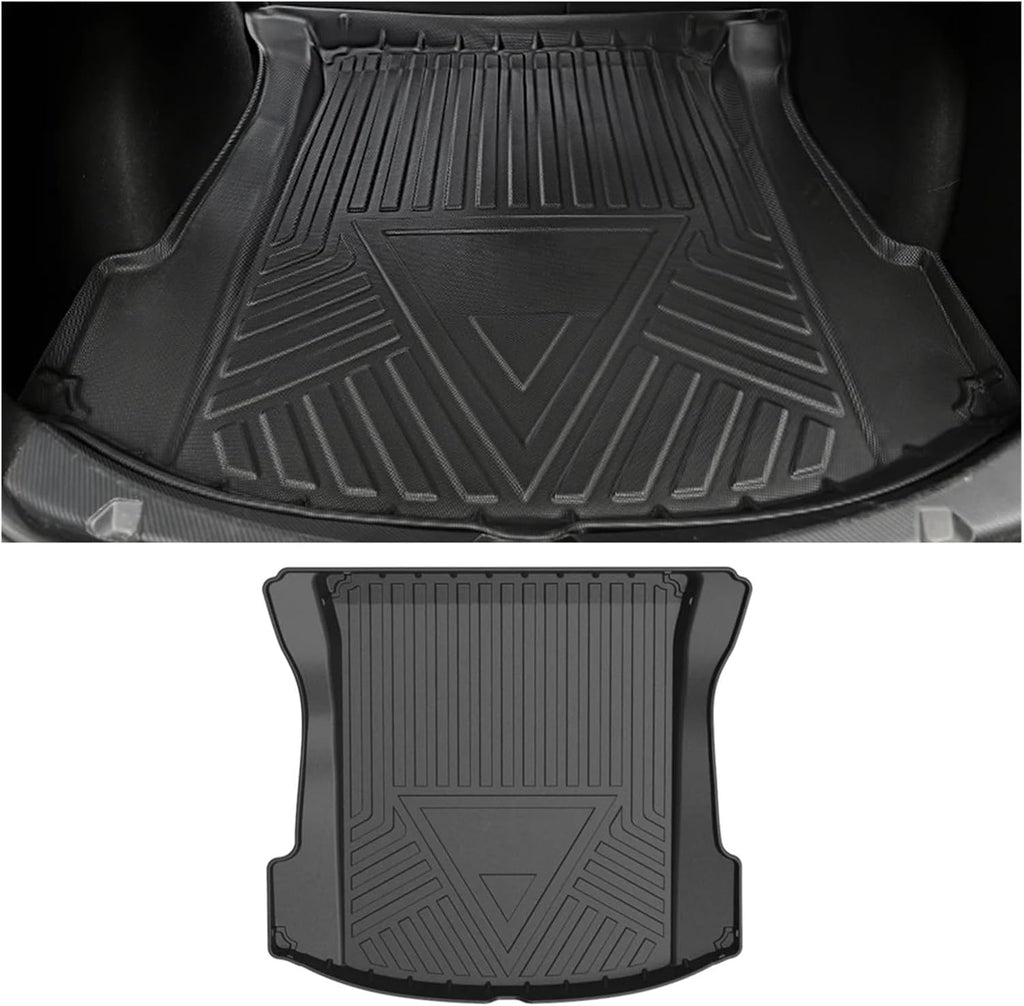 Compatible with Tesla Model 3 2017-2022 Car Floor Mats All-Weather TPE Foot Mats Cargo Liner Pad Trunk Tray Accessories
