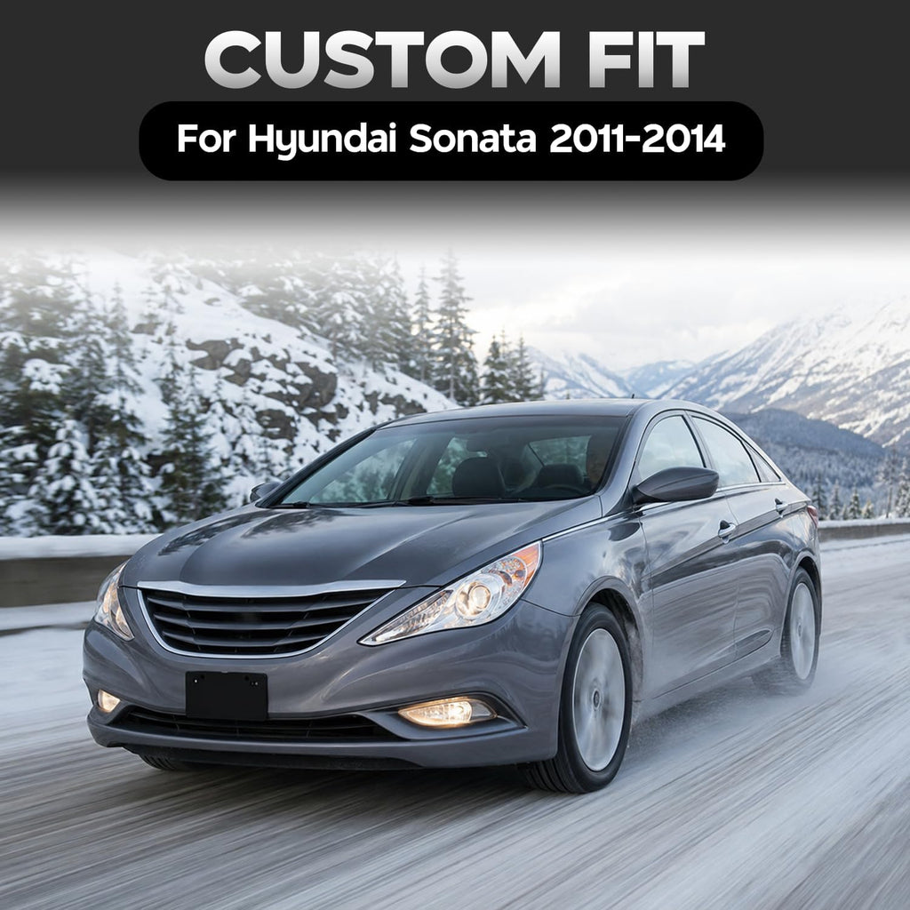 Floor Mats Compatible with Hyundai Sonata 2011-2014,All Weather Protection Duarble TPE Cargo Liner Accessories Compatible with Hyundai Sonata 2011 2012 2013 2014