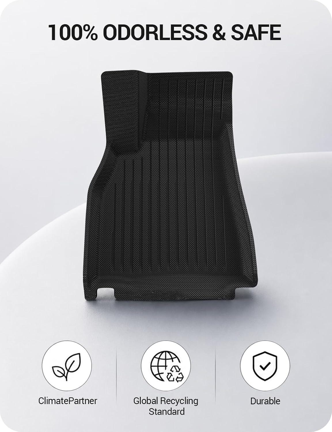 BASENOR 7PCS Floor Mats for 2021-2026 Tesla Model S & Plaid (Proprietary Design), All-Weather Premium 3D Material Liners (Cabin, Frunk, Trunk & Sub-Trunk), Odorless & Anti-Slip Model S Accessories