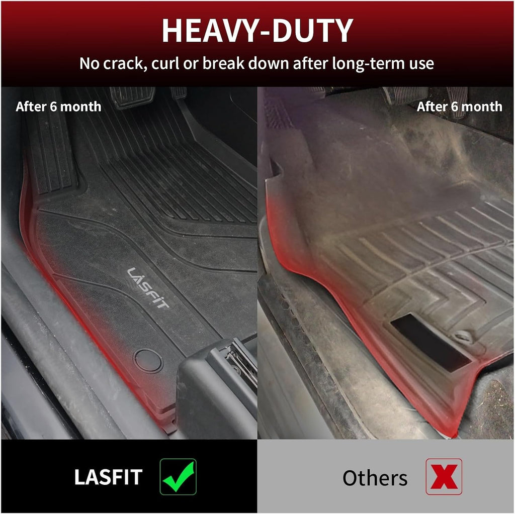 Floor Mats，Compatible with Tesla Model 3 Highland 2024 Full Set 1st & 2nd Row & Front Trunk & Rear Cargo Liner & Trunk Well Mat