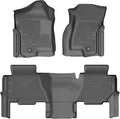 Husky Liners Weatherbeater Floor Mats | Fits 2003-2006 Cadillac Escalade ESV; 2000-2006 Chevrolet Suburban & GMC Yukon XL 1500 & 2500 | Front & 2nd Row, 3-pc Black - 93581