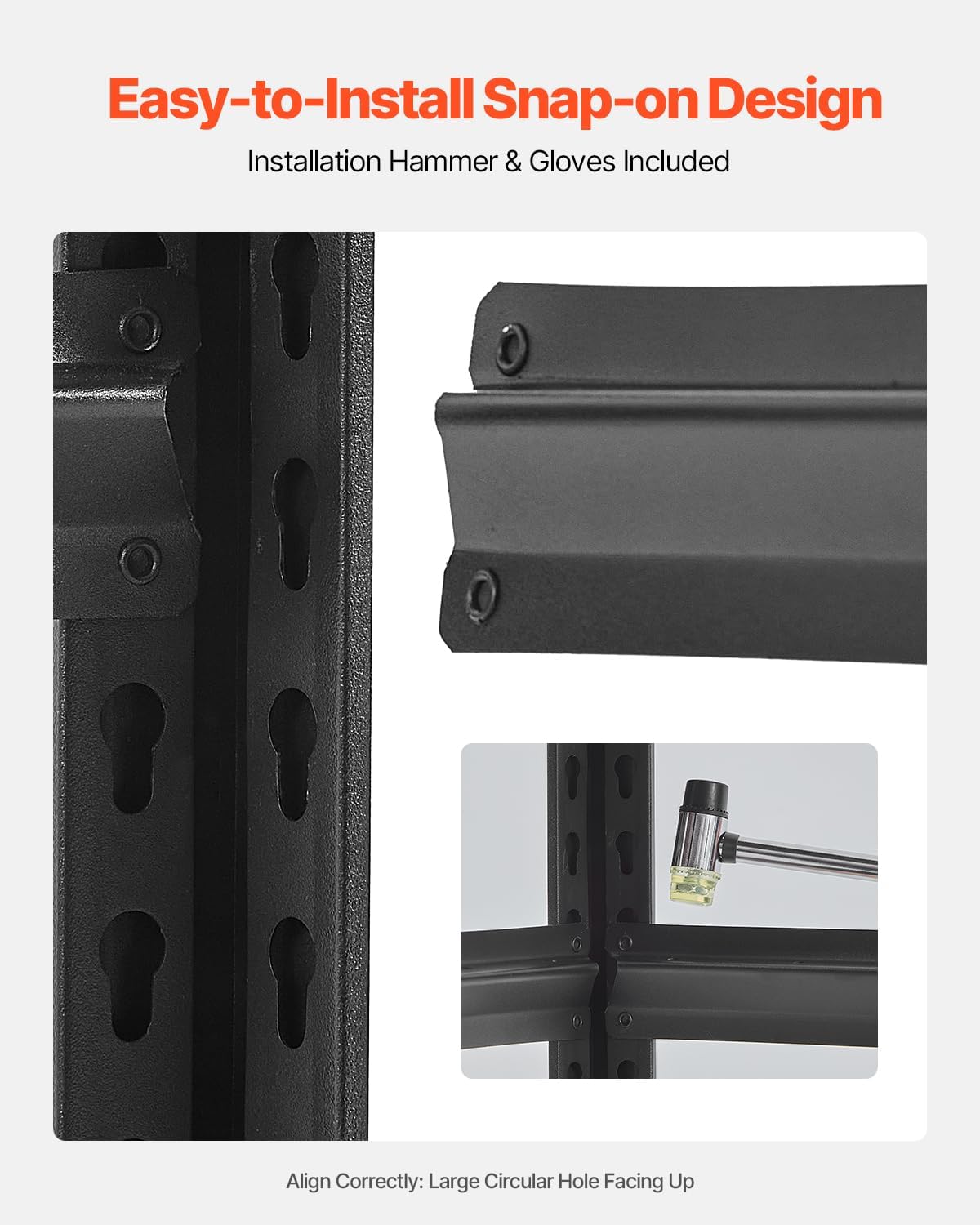 VEVOR Storage Shelves, 3000 lbs, 5 Tier Garage Storage Shelving, 18' D x 48' W x 78' H Adjustable Metal Shelves for Garage Shelves Utility Rack Shelf, Ideal for Kitchen, Warehouse, Basement, Black