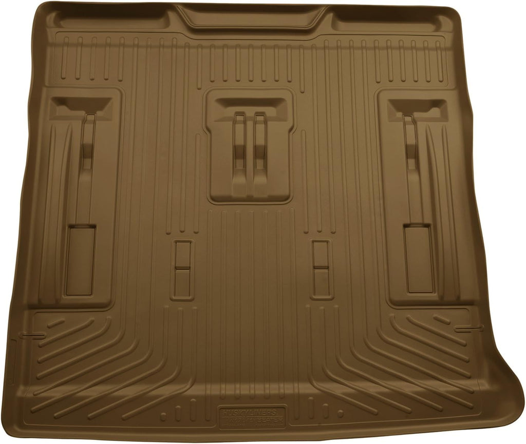 Husky Liners Weatherbeater Cargo Liner | Fits 2007-2014 Cadillac Escalade/Chevrolet Suburban/GMC Tahoe w/2nd Row Bench Seat | 1-pc Tan - 28253