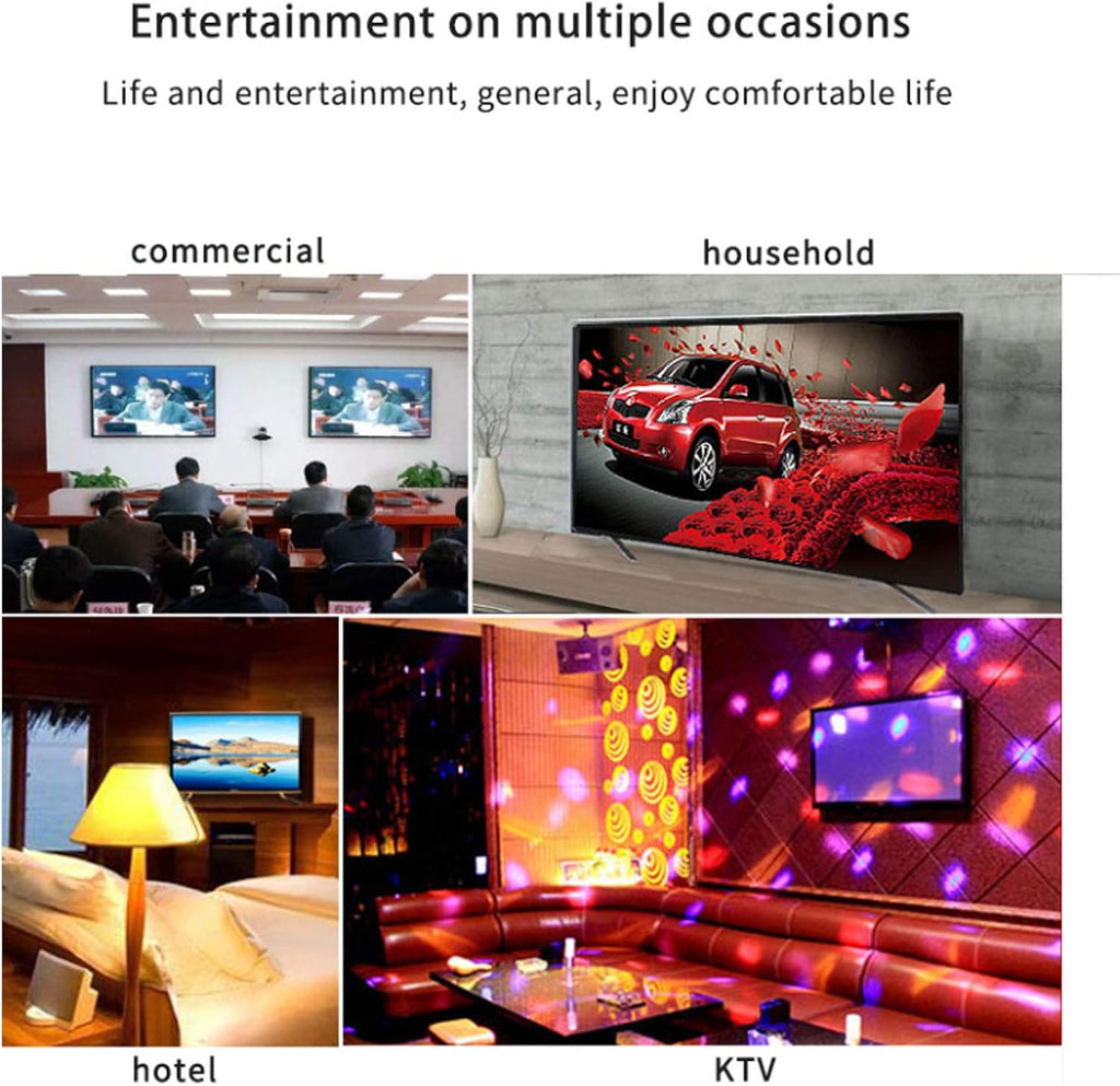 Ultra HD LED TV 4K Smart WiFi Network TV with HDMI USB SD and AC/DC Input LCD LED Flat-Screen TV 55 inch (Smart Version 42 inch)