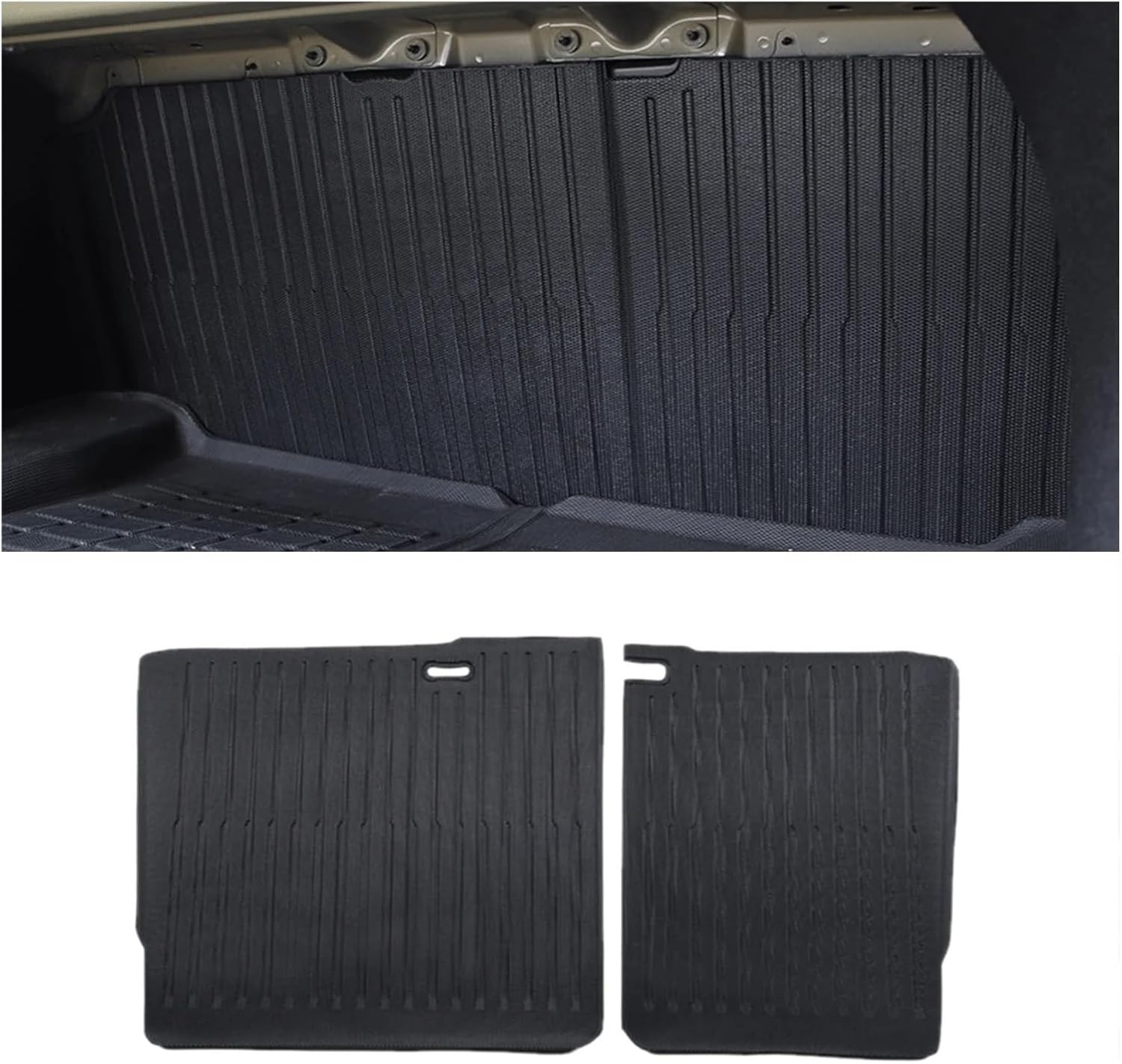 3D Floor Mats Compatible with Tesla Model 3 Highland 2024, All Weather Waterproof LHD XPE Front Rear Trunk Cargo Liner Mat Accessories(3PCS Floor Mats)