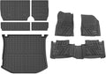 xipoqix Floor Mats Cargo Mat Backrest Mats Compatible with 2011-2021 Jeep Grand Cherokee Cargo Liner Replacement for 2011-2021 Jeep Grand Cherokee Accessories (Trunk Mat+Backrest Mats+Floor Mats)