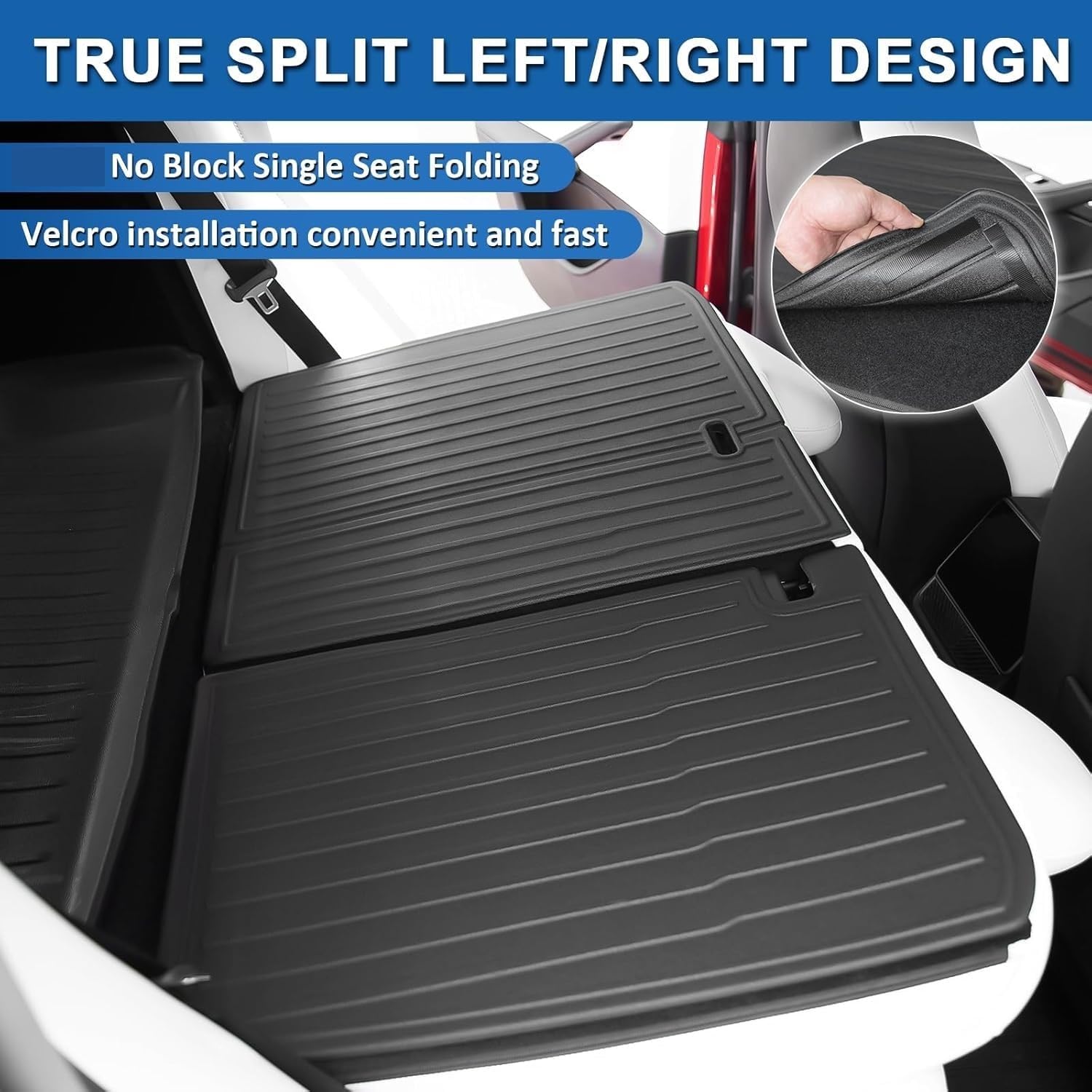 Compatible with Tesla Model 3 2024 2025 2026 Floor Mats Cargo Liner WP Anti-Slip Trunk Mat TPE Pad Left/Right Hand Rubber(3pcs RHD)