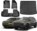 Compatible for 2014-2025 Jeep Cherokee Floor Mats & Cargo Liner All Weather TPE Mats for 2025-2014 Jeep Cherokee Accessories