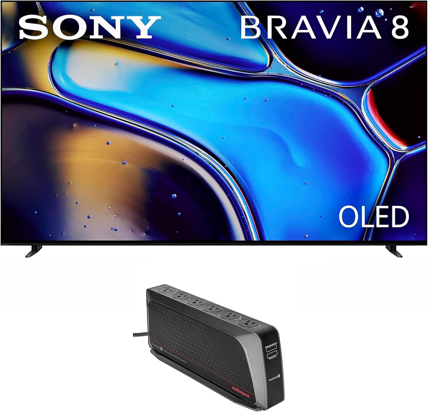 Sony K55XR80 55 Inch IMAX Enhanced Bravia OLED 4K HDR Google TV with an AudioQuest PowerQuest2 Power Filter/Surge Protector 6 Outlet (2024)