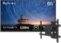 SYLVOX Outdoor TV with Wall Mount & Cover, 65 inch 120Hz 4K Smart TVs, Weatherproof & IP55 Waterproof, Compatible with Google & Dolby Atmos, HDMI 2.1 & USB 3.0, 1000 Nits Outside TV for Gaming