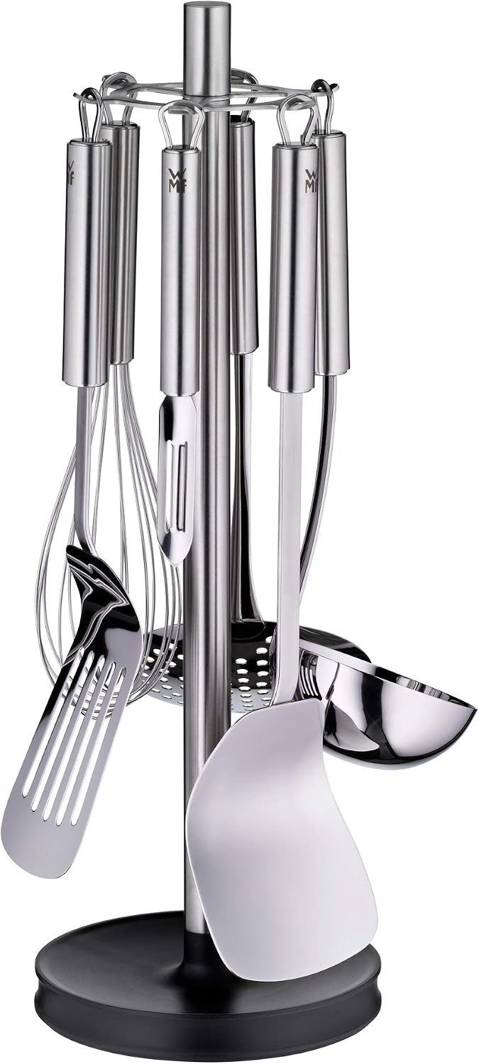 WMF Kitchen Tool Set 7-Piece Plus Cromargan Stainless Steel Silicone Partly Matt