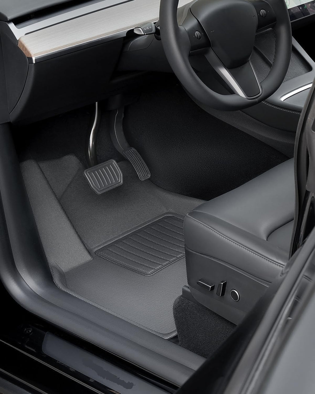 Floor Mats Compatible with Tesla Model 3 2017-2024 XPE Cargo Liner Cargo Trunk Mat Left Right Driving(6PCS RHD,Model 3 2021-2023)