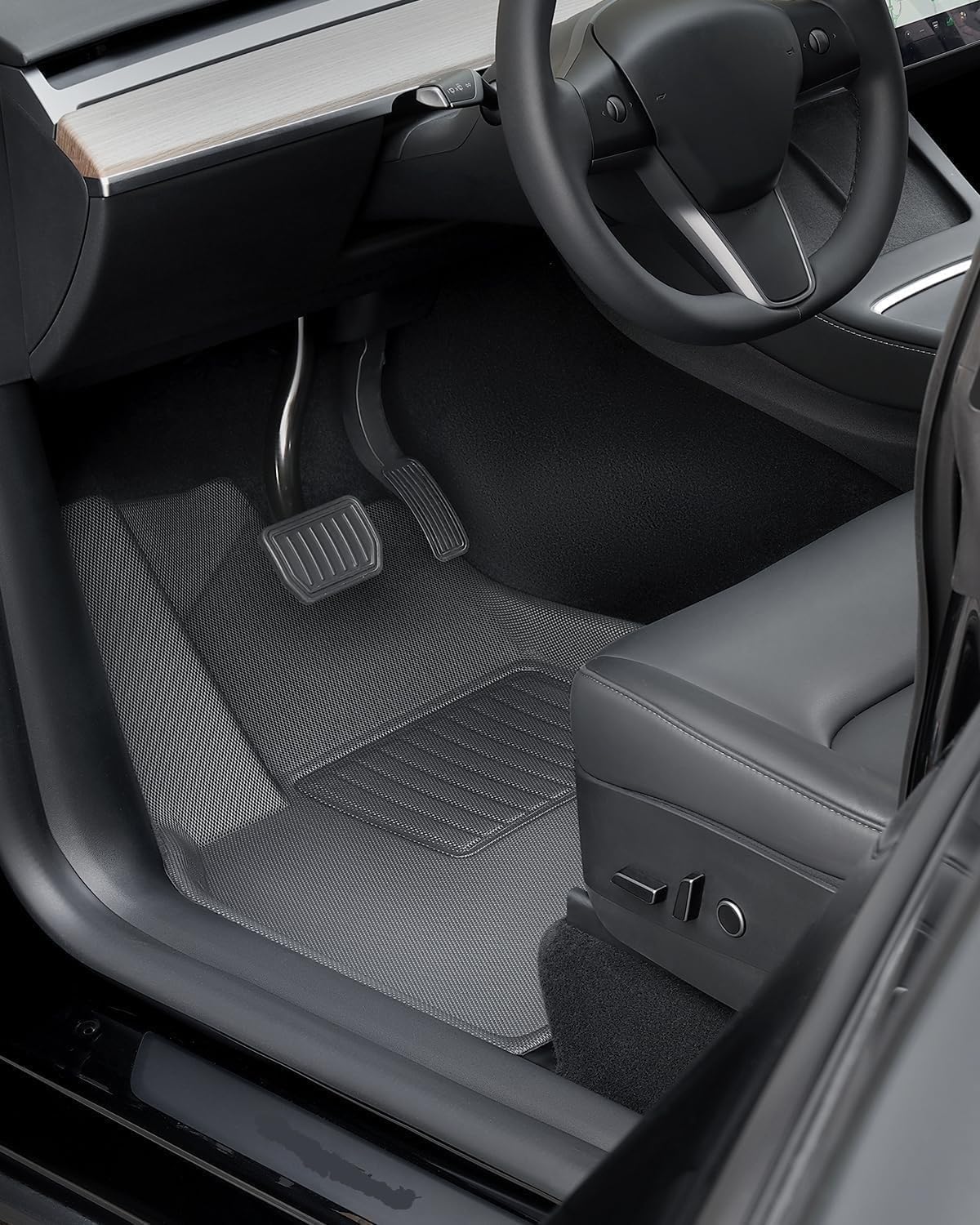 Floor Mats Compatible with Tesla Model 3 2017-2024 XPE Cargo Liner Cargo Trunk Mat Left Right Driving(3PCS RHD,Model 3 2017-2020)