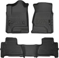 Husky Liners Weatherbeater Floor Mats | Fits 2015-2020 Chevrolet Suburban & GMC Yukon XL | Front & 2nd Row, 3-pc Black - 99211