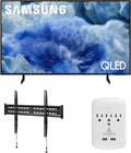Samsung QN43Q8FAAFXZA 43 Inch Class QLED Q8F 4K Vision AI Smart TV with a Walts FIXED-MOUNT-43-90 TV Mount for 43'-98' TVs and Amber Protection 3-Outlet-Surge Surge Protector (2025)