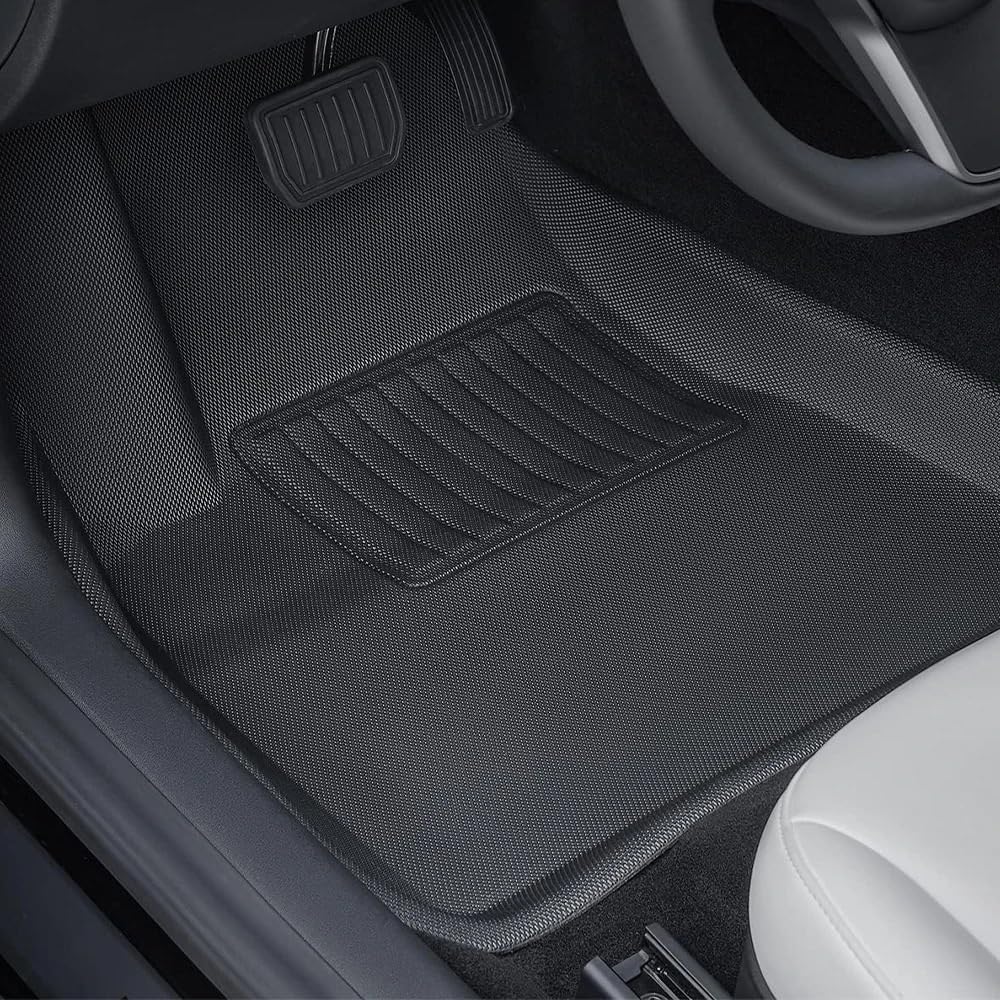 Compatible with Tesla Model 3 Highland 2024 XPE Floor Mats All Weather Trunk Floor Mat WP Cargo Liners Left Right Rubber(M3 6PCS RHD)