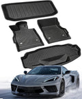 Floor Mats Compatible with Chevy Corvette C8 2020-2025, All Weather Protection Duarble TPE Cargo Liner Accessories Compatible with Chevy Corvette C8 2020 2021 2022 2023 2024 2025