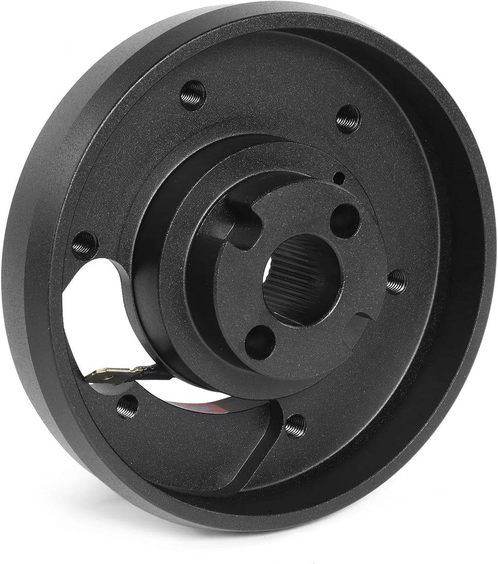 NRG Innovations Racing Style Steering Wheel Short Hub, Anodized 6061-T6 Aluminum, 6x70mm Bolt Pattern Quick Release Adapter, Designed for Mazda Miata NB (1999-2005) & NC (2006-2015), Black