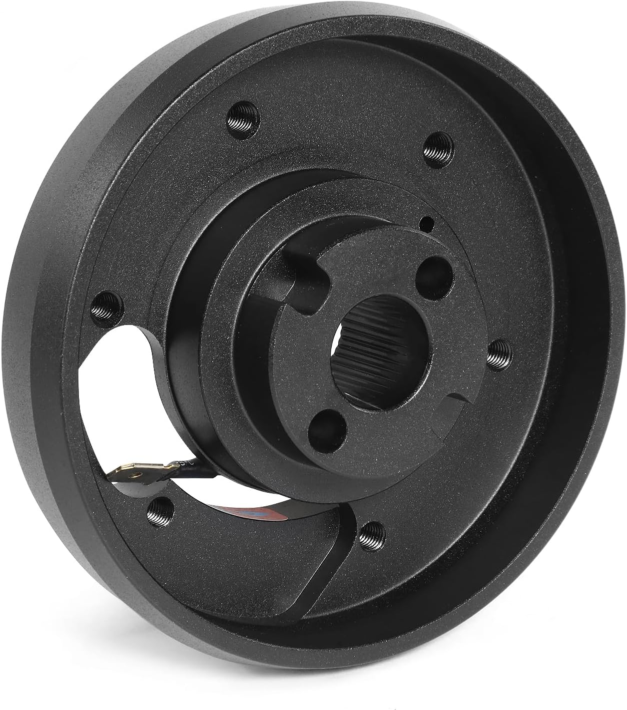 NRG Innovations Racing Style Steering Wheel Short Hub, Anodized 6061-T6 Aluminum, 6x70mm Bolt Pattern Quick Release Adapter, Designed for Mazda Miata NB (1999-2005) & NC (2006-2015), Black