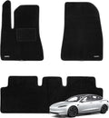 WENNEBIRD Superior Carpet Floor Mats for 2024-2026 Tesla Model 3 (Highland), 0.6-Inch Ultra-Thick, Noise-Reducing, All-Weather Waterproof Anti-Slip – 3-Pc Set