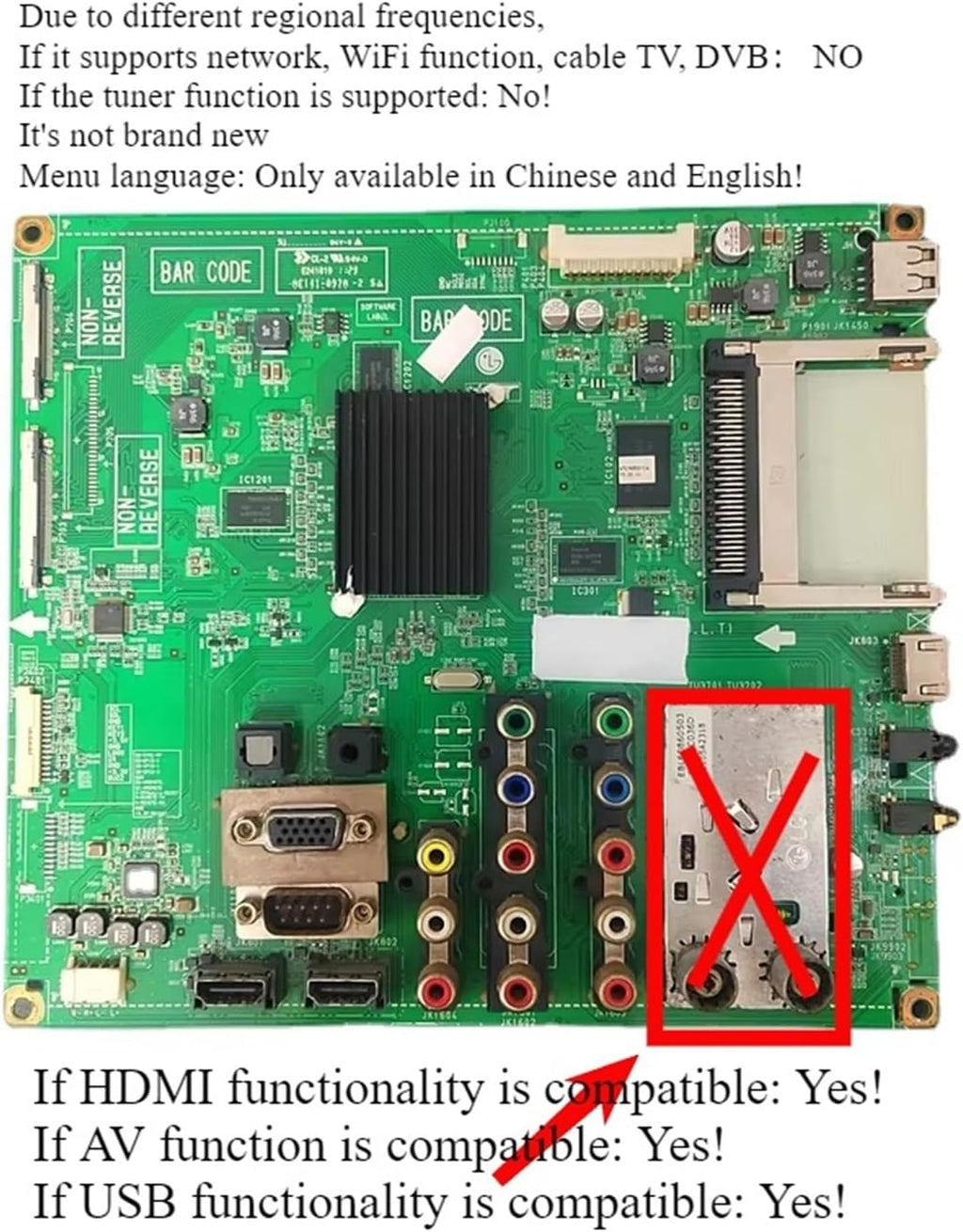 EAX64290501 Main Board ，Compatible for LG ，TV Motherboard 42CS570 50LS4000 47LK520-UA 42LV5400 42LV540U-ZC 55LK520 42LK551 42LV450 42' 47'(50 INCH)