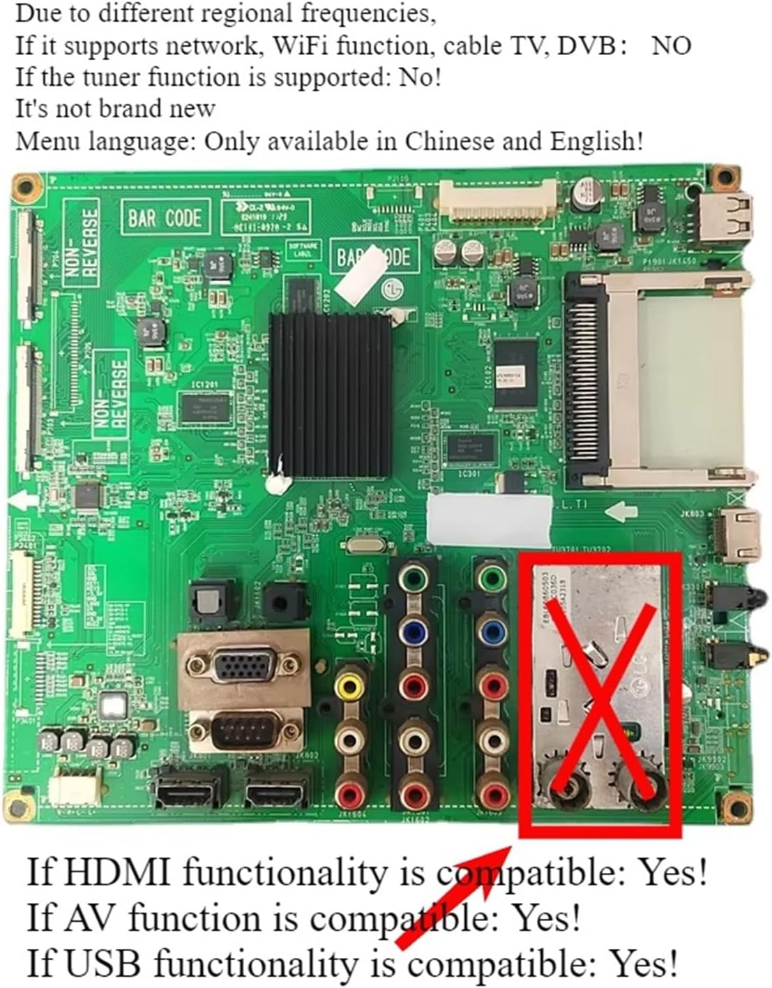 EAX64290501 Main Board ，Compatible for LG ，TV Motherboard 42CS570 50LS4000 47LK520-UA 42LV5400 42LV540U-ZC 55LK520 42LK551 42LV450 42' 47'(50 INCH)