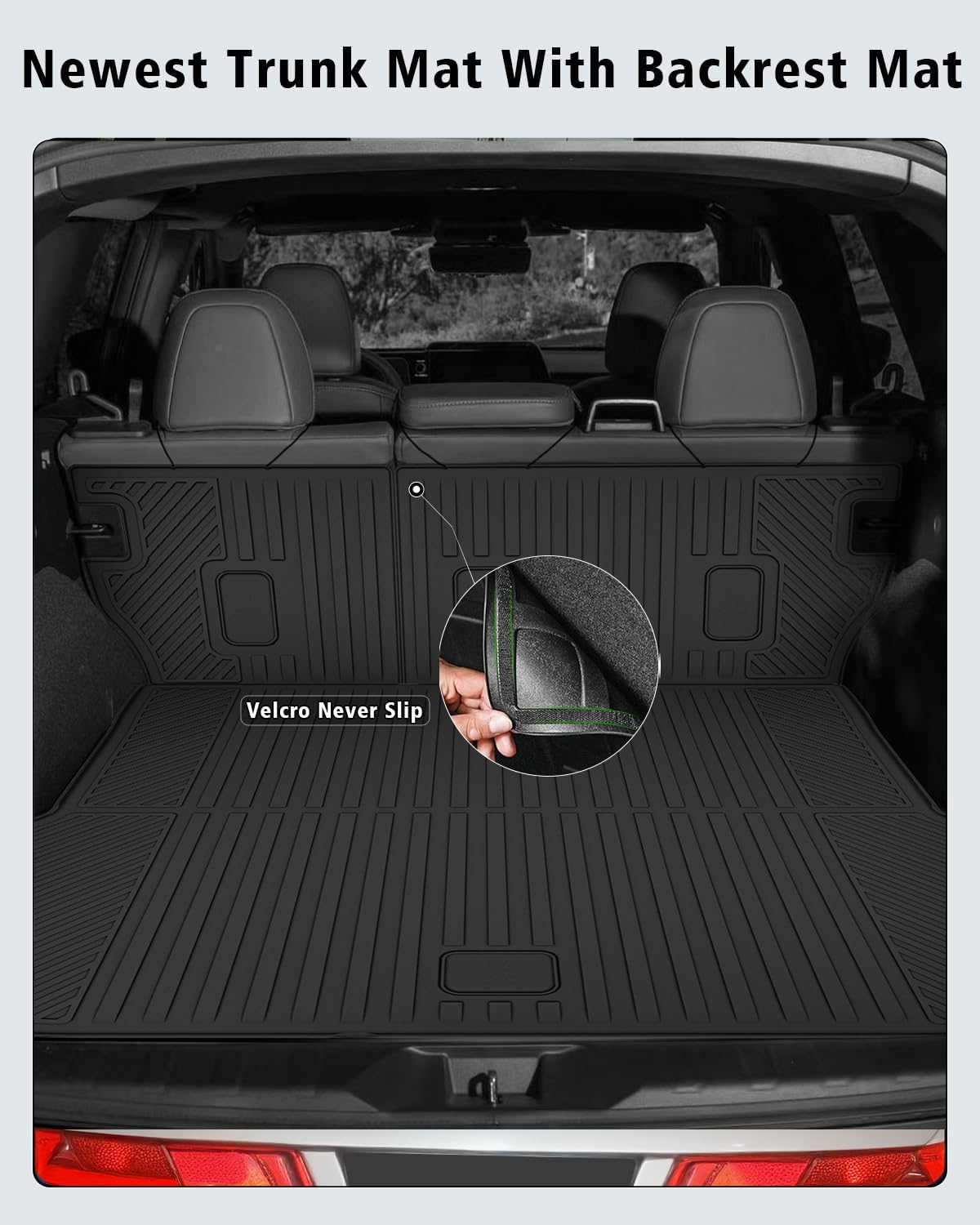 Floor Mats Custom for Subaru Outback 2026 Trunk Mat with Backrest Mat All Weather TPE Full Set Liners Cargo Protector for Outback 2026 Accessories, Black