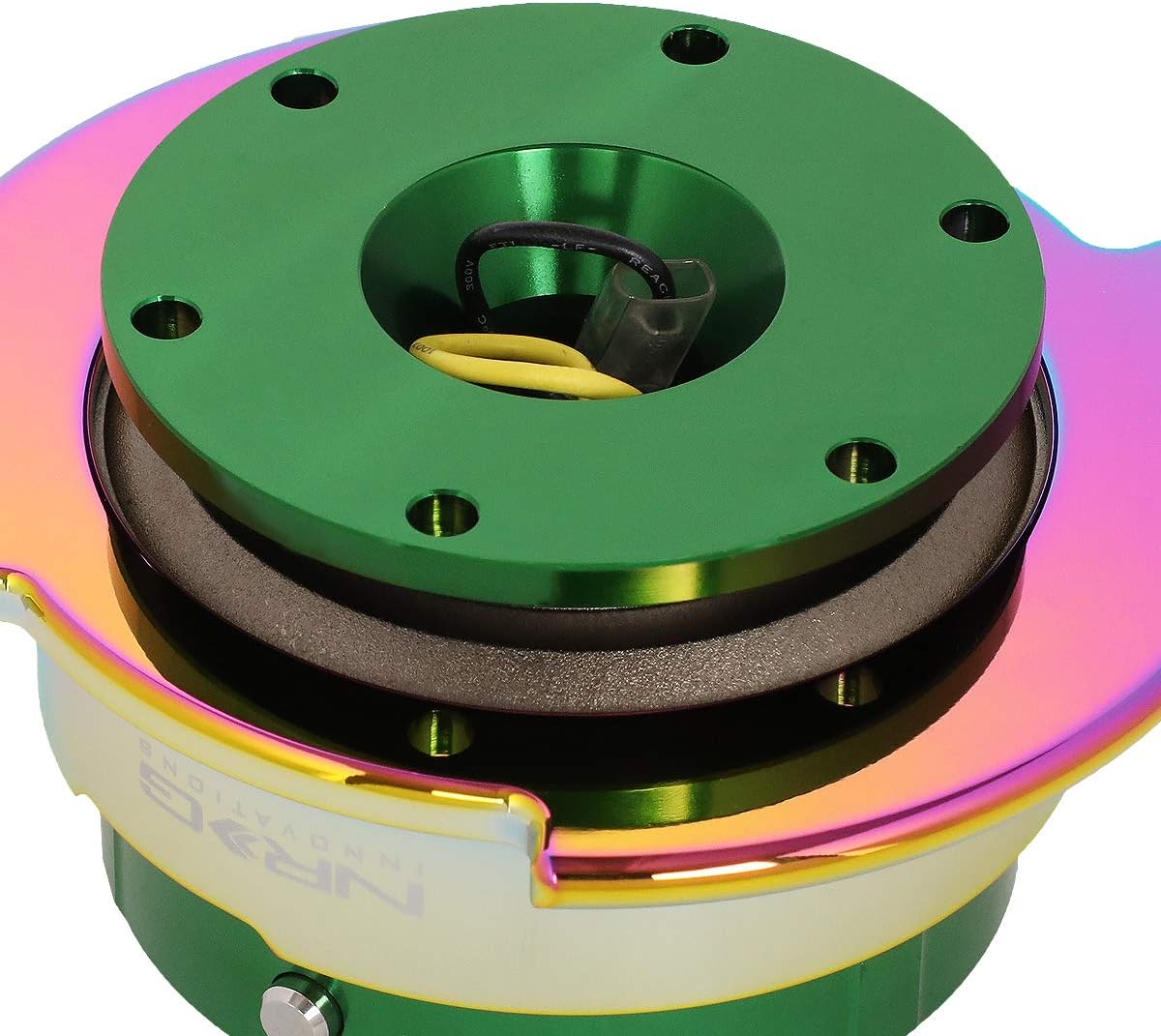 Auto Dynasty SRK-250GN-MC Steering Wheel Quick Release Adapter Gen 2.5 Green Body/Neo Chrome Ring