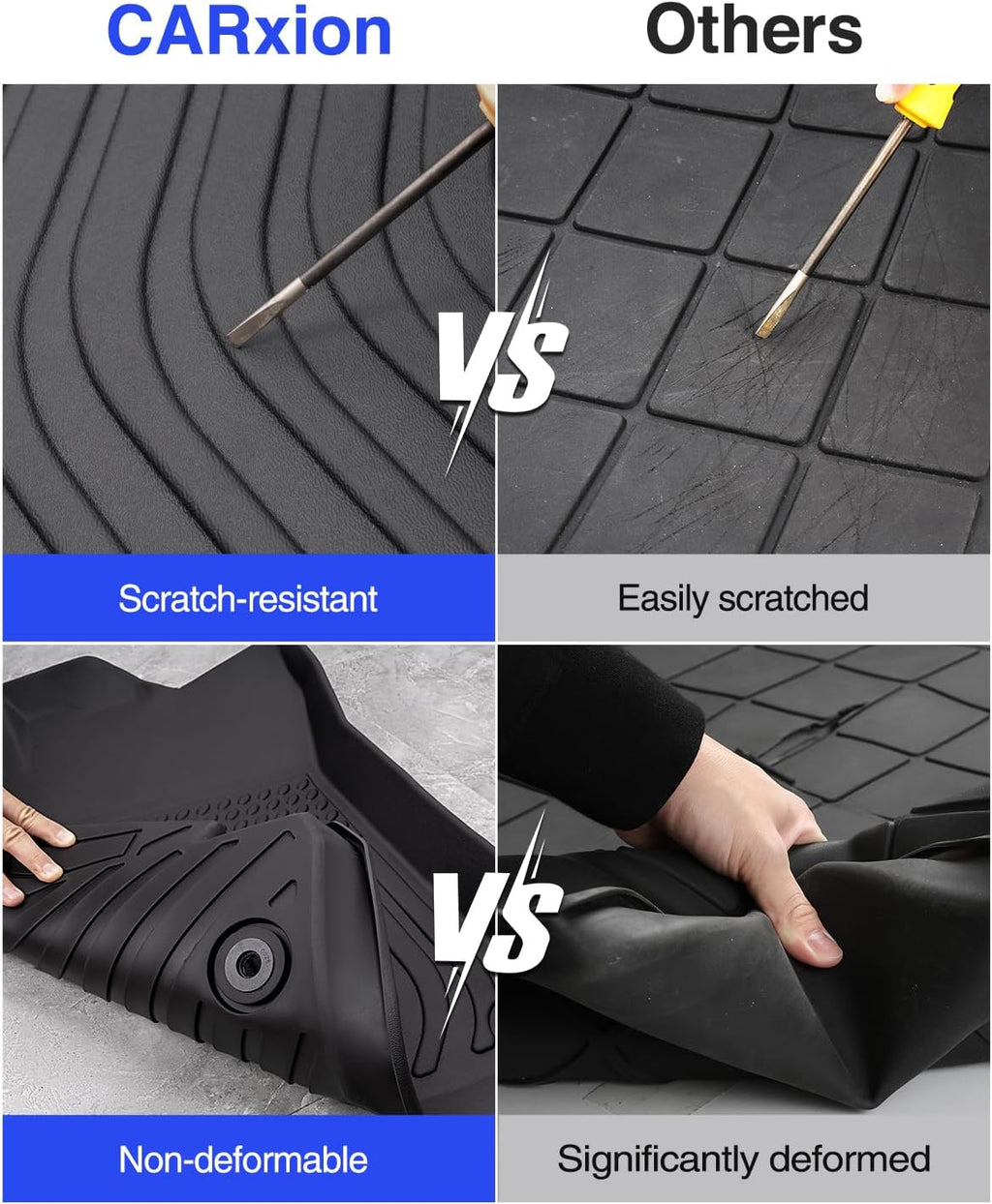 Floor Mats for Chevy Equinox for GMC Terrain 2024 2023 2022 2021 2020 2019 2018, All-Weather TPE Floor Mats Rear Backrest Mats Cargo Liner Custom Fit for Chevrolet Equinox Terrain Accessories
