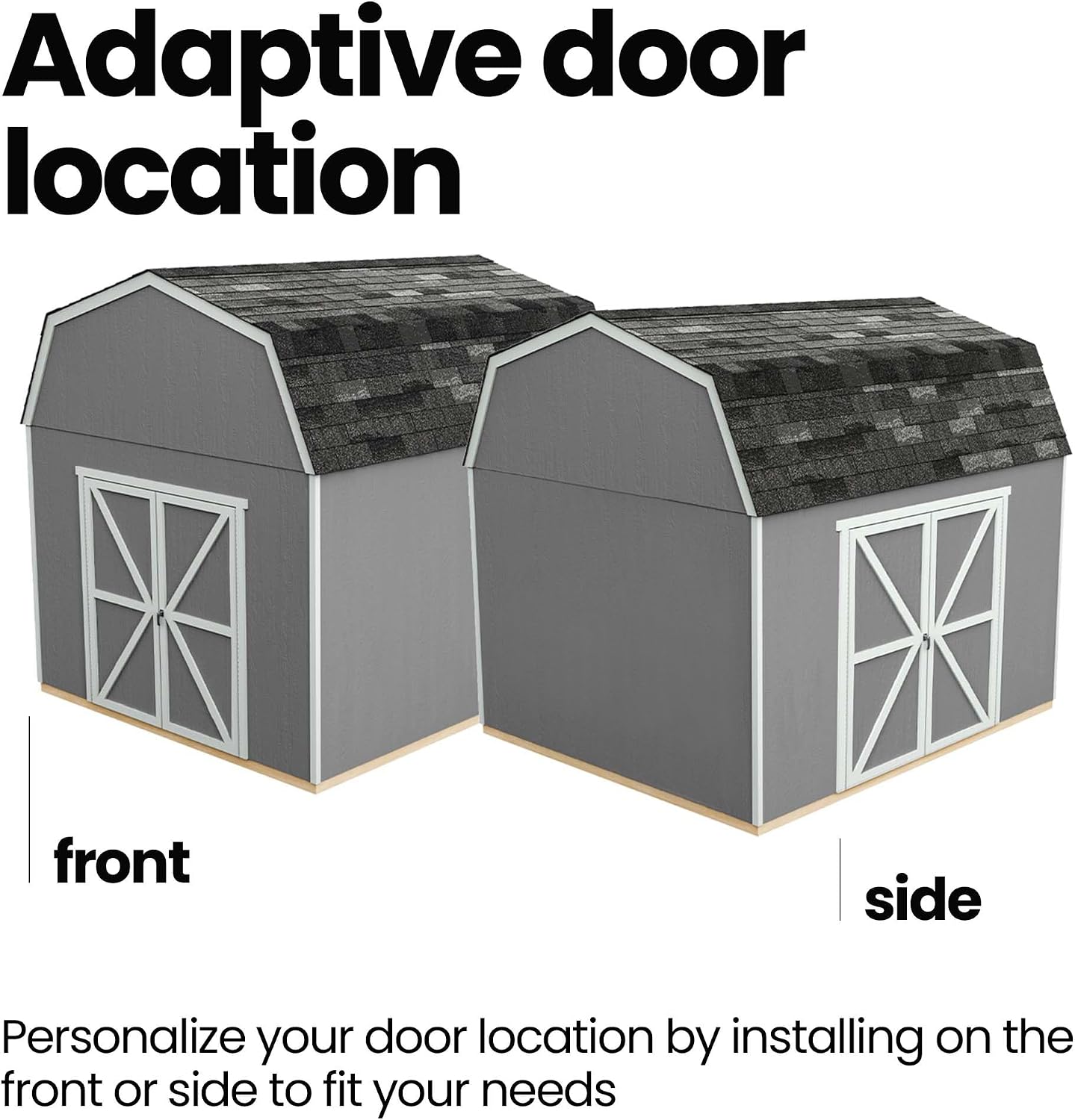 Handy Home Products Braymore 10x16 Do-It-Yourself Wooden Storage Shed with Floor Kit- Does not Include Paint or Roofing Shingles