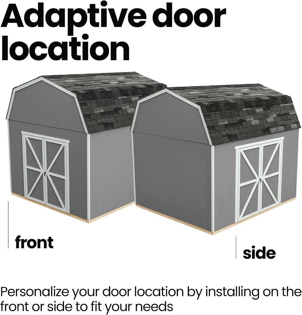 Handy Home Products Braymore 10x12 Do-It-Yourself Wooden Storage Shed with Floor Kit- Does not Include Paint or Roofing Shingles