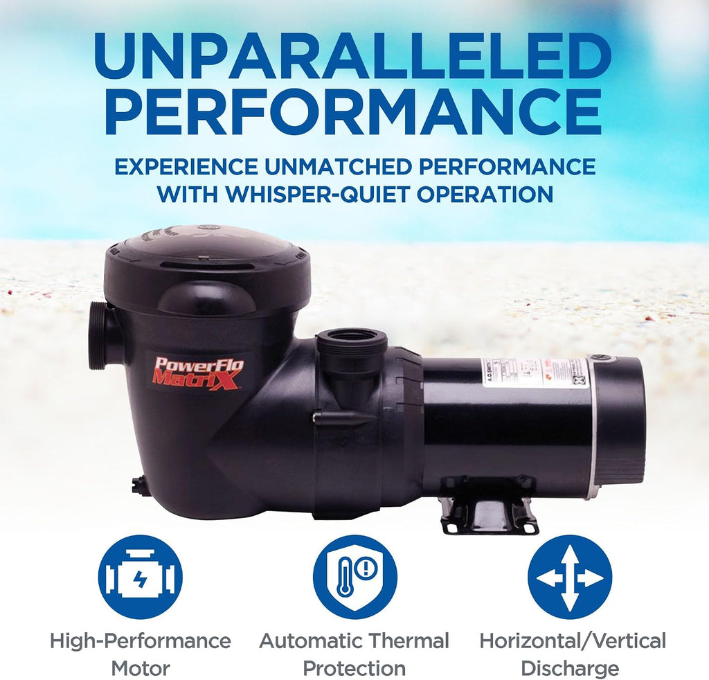 Hayward W3SP1593 PowerFlo Matrix Above Ground Pool Pump, 1.5 HP