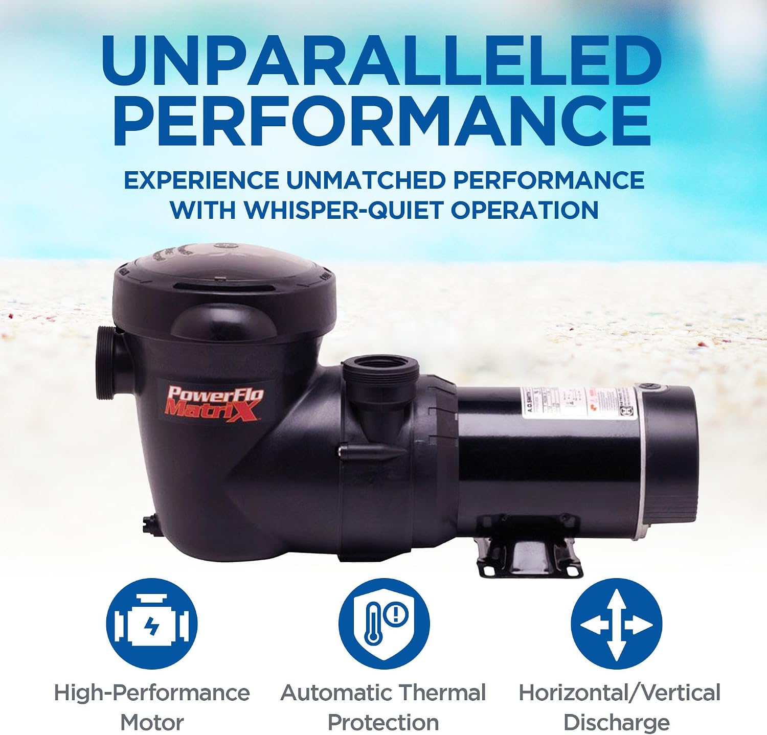 Hayward W3SP1593 PowerFlo Matrix Above Ground Pool Pump, 1.5 HP