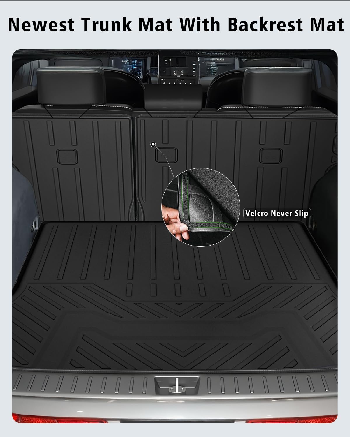 Floor Mats Custom for Nissan Kicks 2025 2026 SV/SR (Not for S) Cargo Liner with Backrest Mat All Weather TPE Rubber Full Set Floor Liners Trunk Mat for Kicks Automotive Accessories, Black