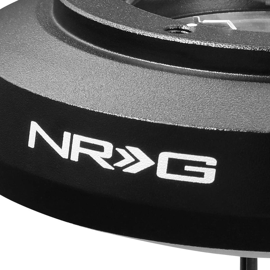 NRG Innovations NRG-SRK-122H Steering Wheel Quick Release Short Hub Adapter 6 X 70mm Bolt Pattern, Retain Horn & Turn Signals, Black Body