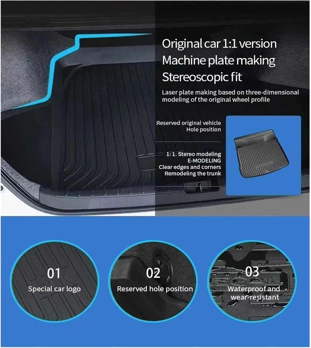 TPE Auto Boot Mats Compatible with Toyota RAV4 Car Accessories RAV 4 XA50 Compatible with Suzuki Across 2019-2023 Cargo Area Pad Anti-Scratch Accessories(Trunk Mat)