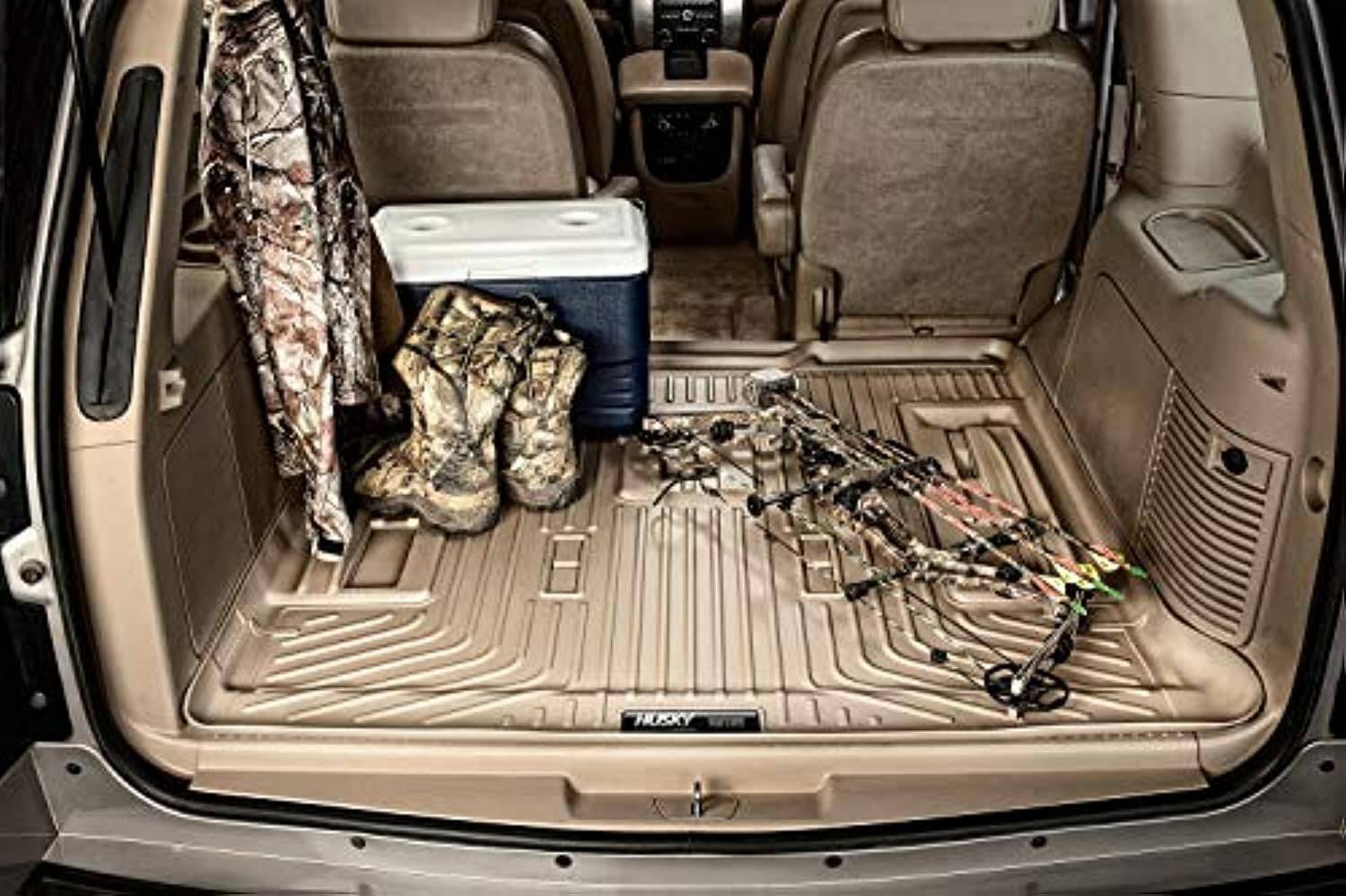 Husky Liners Weatherbeater Cargo Liner | Fits 2018-2024 Ford Expedition Max, 2018-2024 Lincoln Navigator L Reserve/Select (Behind 3rd Seat) | 1-pc Black - 23441