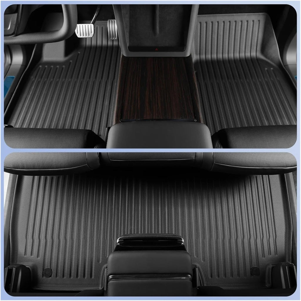 Compatible for Tesla Model X 2024 5/6/7 Seat TPE 3D Car Floor Mats Cargo Liner Trunk Pad Waterproof Protective Left Rudder(6seats Trunk)