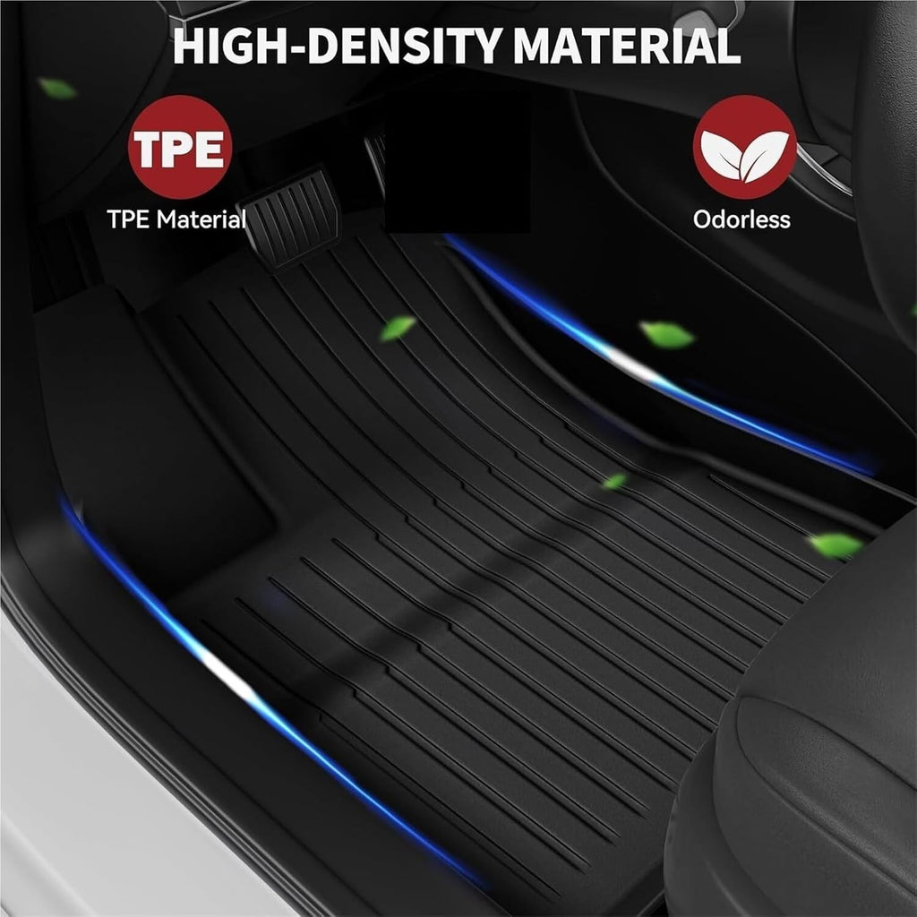 All Weather TPE Floor Mats & Cargo Liner Compatible for Tesla Model 3 Highland 2024, Waterproof Anti-Slip Trunk Mats TPE Foot Pads(4PCS Set)