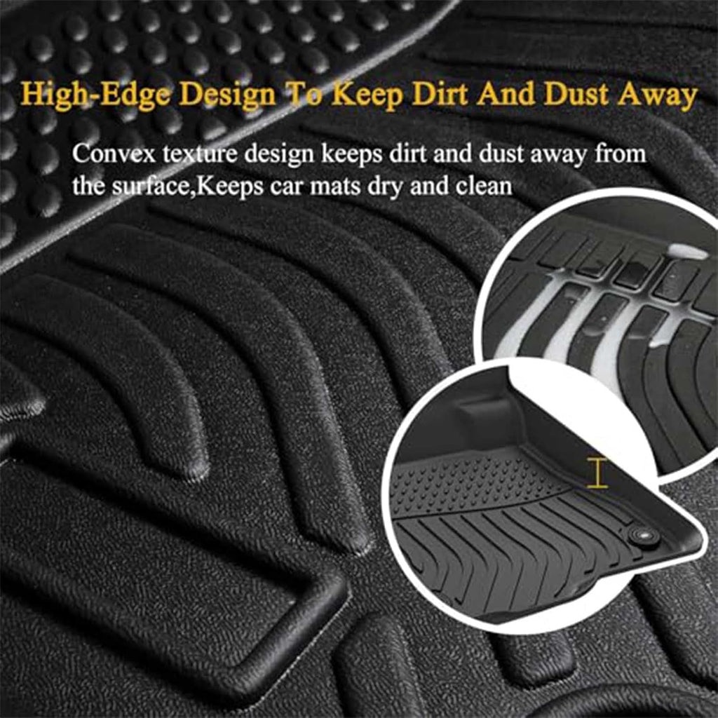 Automotive Floor Mats for Chevrolet Equinox (Fuel) 2025, All Weather Waterproof Anti-Slip TPE Full Set Floor Liners Car Interior Accessories