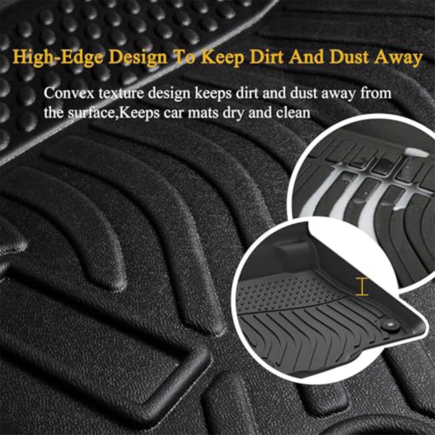 Automotive Floor Mats for Chevrolet Equinox (Fuel) 2025, All Weather Waterproof Anti-Slip TPE Full Set Floor Liners Car Interior Accessories
