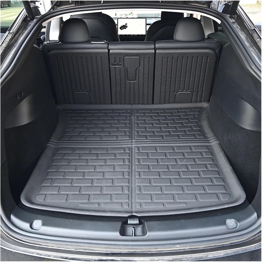 Floor Mats Compatible with Tesla Model 3 2021-2024 Highland Model Y 2017-2024 Custom All Weather Cargo Liner Trunk Accessories(M3 23 10-24 6PCS)