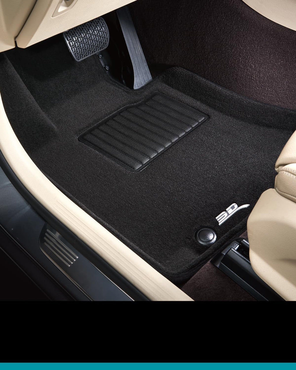 3D MAXpider Custom Fit Elegant Floor Mat (Black) Compatible with Tesla Model Y Juniper 2026 - Full Set
