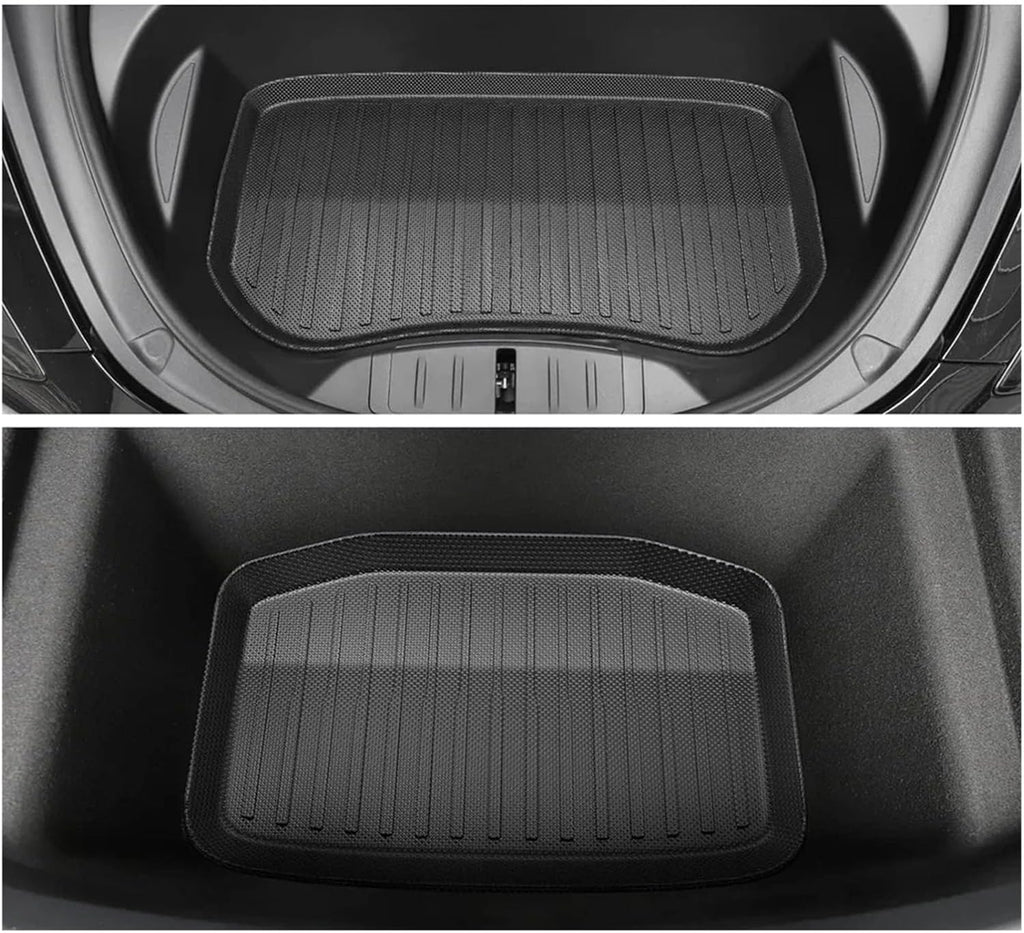 TPE Rubber Floor Mats 2024 Compatible with Tesla Model 3 Highland All Weather Waterproof Non-Slip Cargo Liner Trunk Mats Accessories(M3H LHD 3PCS)