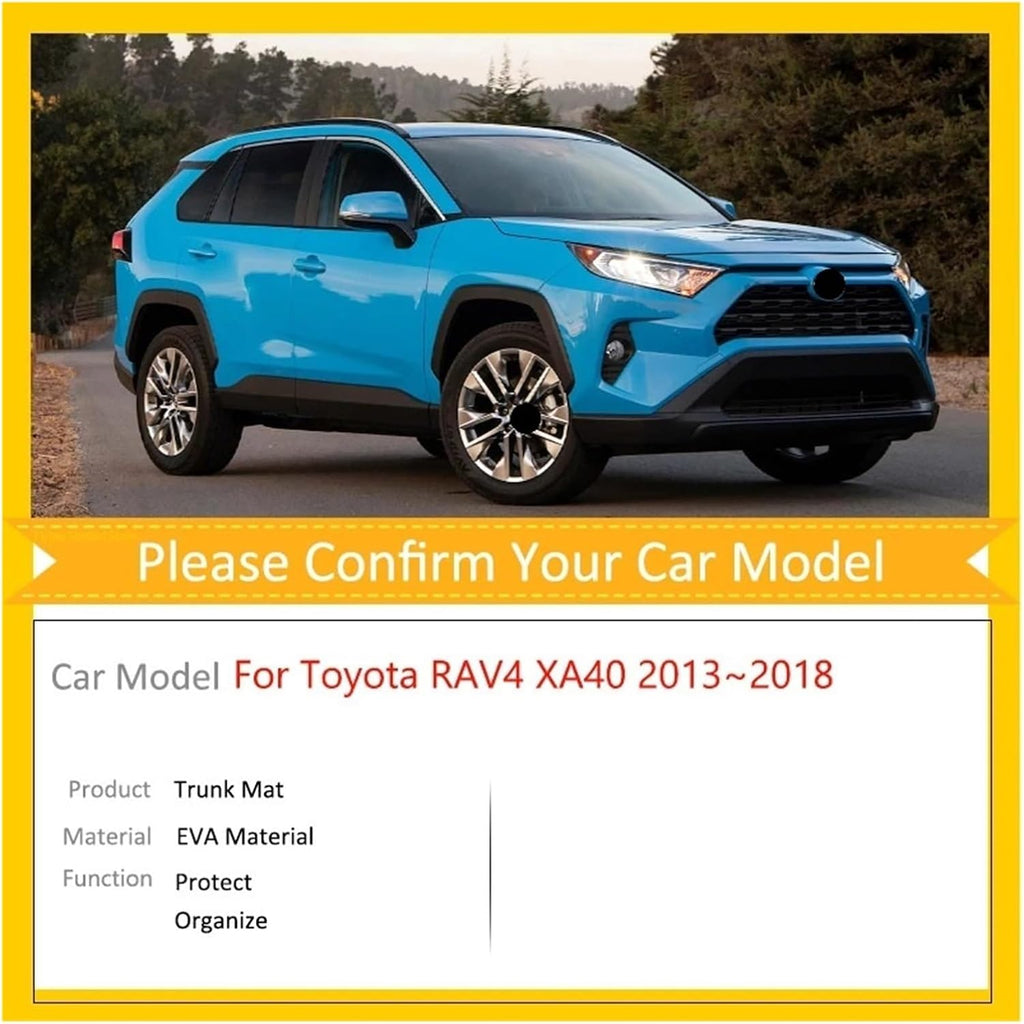 Car Trunk Mats Compatible for Toyota RAV4 RAV 4 XA40 2018 2016 2017 2015 2014 2013 Rear Luggage Boot Floor Carpet