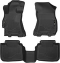 Husky Liners Weatherbeater Floor Mats | Fits 2015-2019 Subaru Legacy & Subaru Outback | Front & 2nd Row, 3-pc Black - 99671